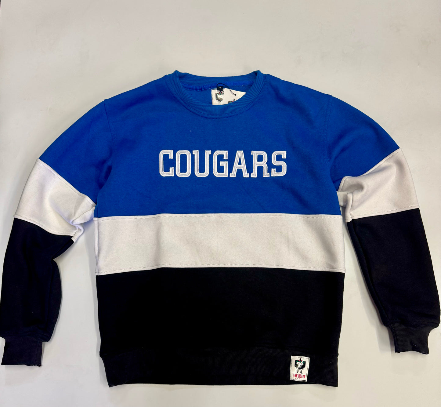 Clark Cougars 3-Color Embroidered Sweater