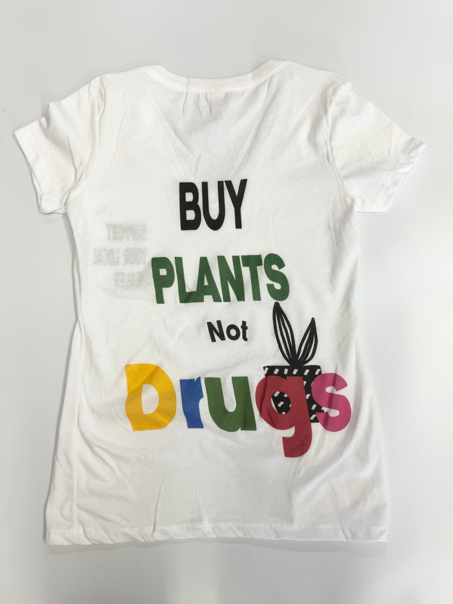 Buy Plants, Not Drugs V Neck Womens Shirt